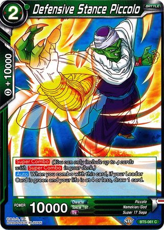 dragon ball super card game piccolo deck Defensive Stance Piccolo (BT5-061) [Miraculous Revival]