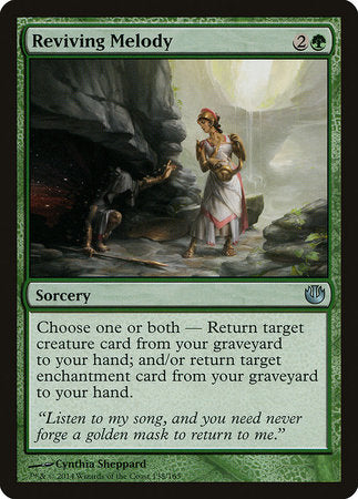 mtg return target card from graveyard Reviving Melody [Journey into Nyx] Sacrifice three creatures Green/Black group slug : Deck:Amber & Amethyst MB-Invisible