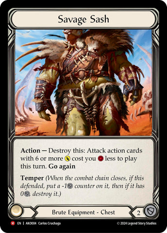 Savage Sash [AKO004] (Armory Deck: Kayo)  Rainbow Foil