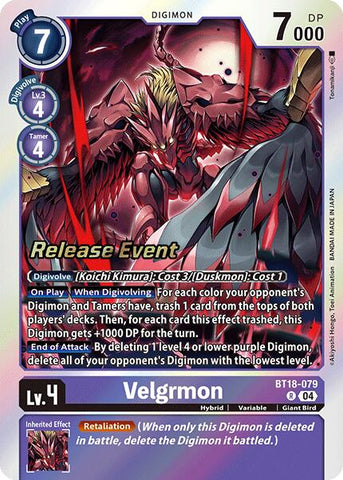 Velgrmon [BT18-079] [Release Special Booster Ver.2.0 Promos]