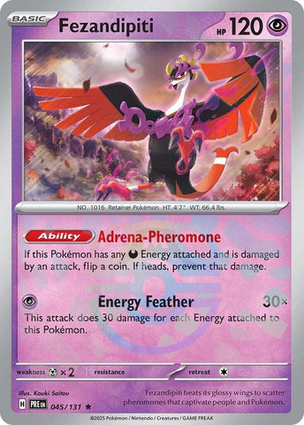 Fezandipiti (045/131) (Master Ball Pattern) [Scarlet & Violet: Prismatic Evolutions]