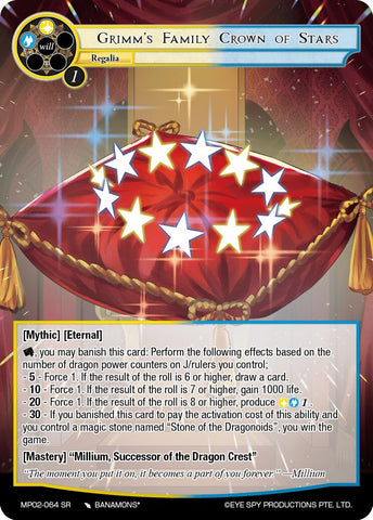 Grimm's Family Crown of Stars (MP02-064 SR) [Masterpiece Collection 02 "Fates Reunited!"]