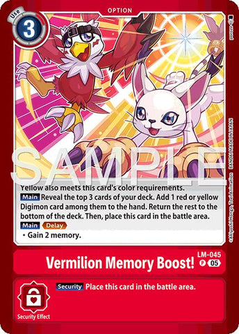 Vermillion Memory Boost! [LM-045] (Limited Card Pack -Billion Bullet-) [Limited Card Pack -Billion Bullet-]