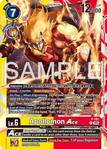 Apollomon ACE [P-191] (Store Tournament 2025 Vol.3 Participation Pack) [Promotional Cards]