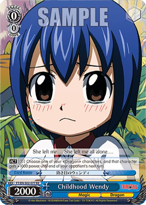 Childhood Wendy (FT/EN-S02-077 U RE) [Fairy Tail Chronicle Set]