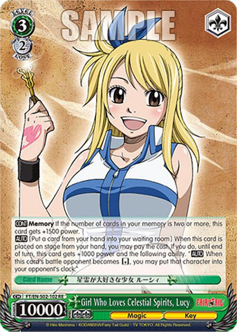 Girl Who Loves Celestial Spirits, Lucy (FT/EN-S02-102 R RE) [Fairy Tail Chronicle Set]
