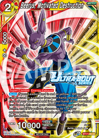 Beerus, Motivated Destruction (Event Pack 17) (BT17-134) [Promotion Cards]