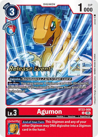 Agumon [BT22-008] [Cyber Eden Release Event Cards]