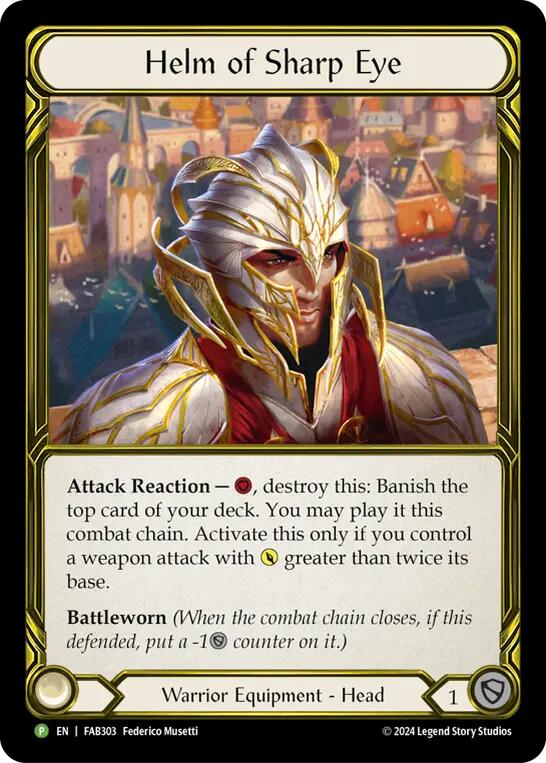 Helm of Sharp Eye (Golden) [FAB303] (Promo)  Cold Foil