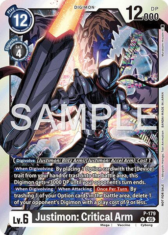 Justimon: Critical Arm [P-179] (Event Pack 8) [Promotional Cards]