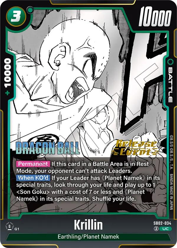 Krillin (SB02-034) [Manga Booster 02 Release Event Cards]