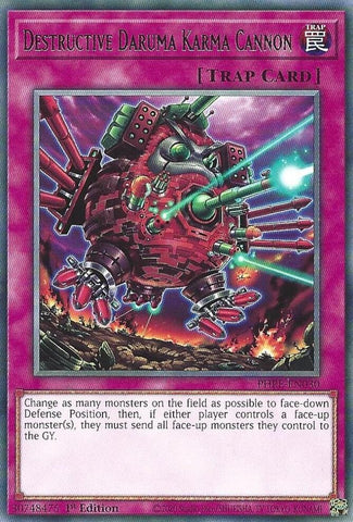 Destructive Daruma Karma Cannon [PHRE-EN030] Rare