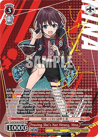 Proving She's Not Wrong, Nina (GCR/SE48-E42SP SP) [Girls Band Cry Premium Booster]