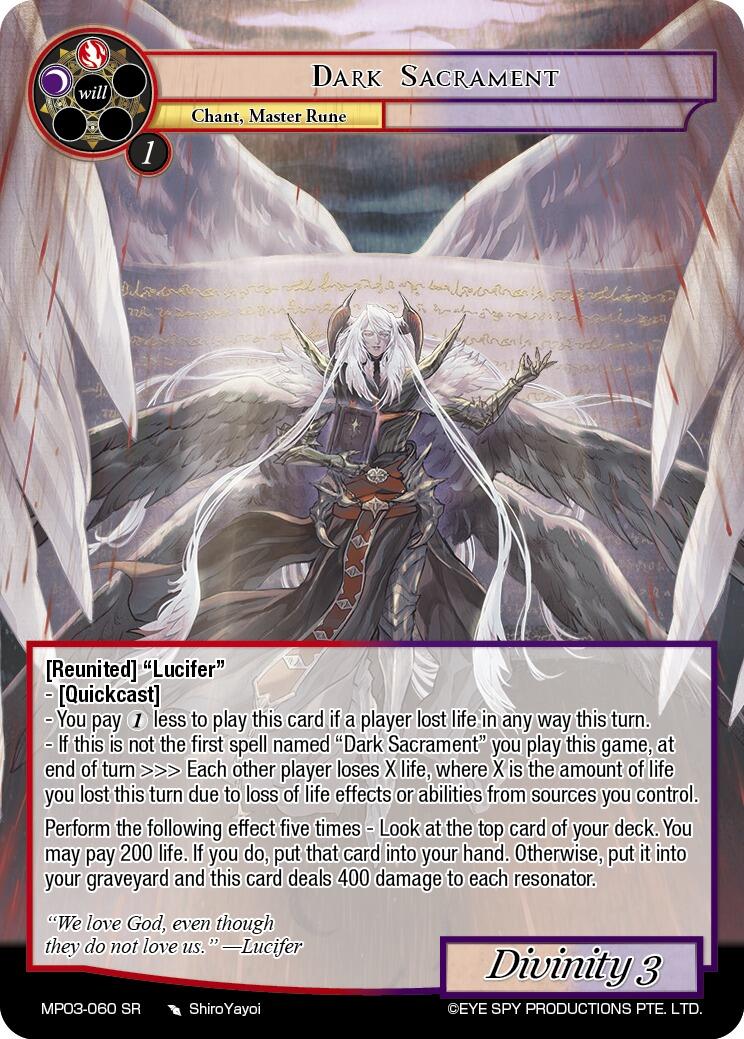 Dark Sacrament (MP03-060 SR) [Masterpiece Collection 03 "Dimensional Hope"]