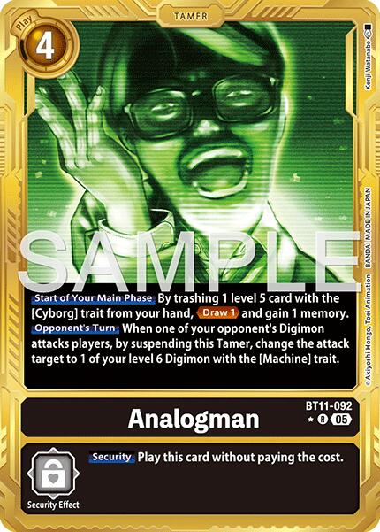 Analogman [BT11-092] (Gold Border) [Advanced Booster Digimon Generation]