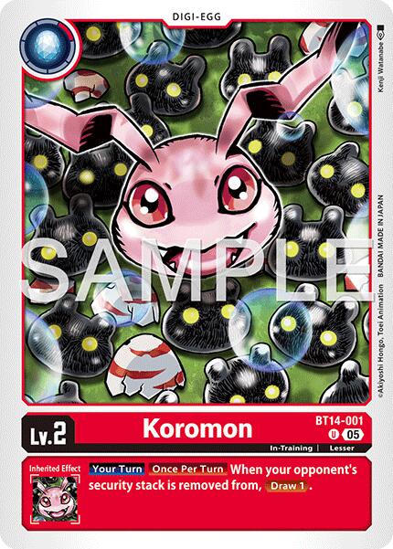 Koromon [BT14-001] - BT14-001 (Reprint) [Advanced Booster Digimon Generation]