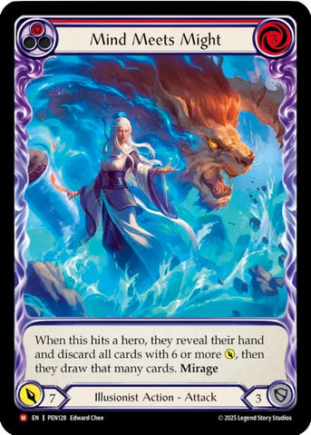 Mind Meets Might (Red) (Extended Art)) [PEN128] (Compendium of Rathe)  Rainbow Foil