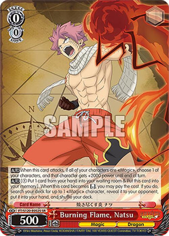 Burning Flame, Natsu (FT/S120-E052S SR) [FAIRY TAIL 100 YEARS QUEST]