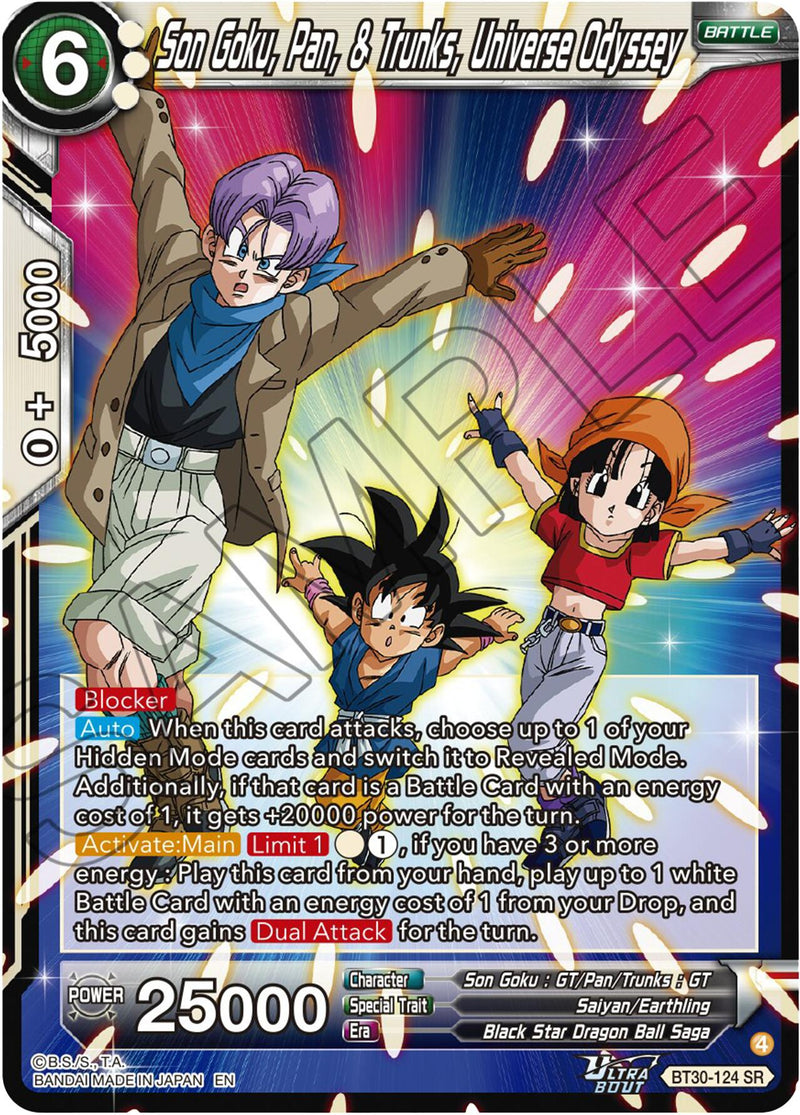 Son Goku, Pan, & Trunks, Universe Odyssey (BT30-124) [Three Glorious Fighters]