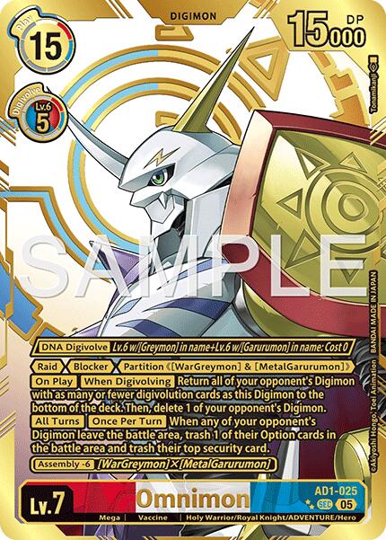 Omnimon [AD1-025] (Rare Pull) [Advanced Booster Digimon Generation]