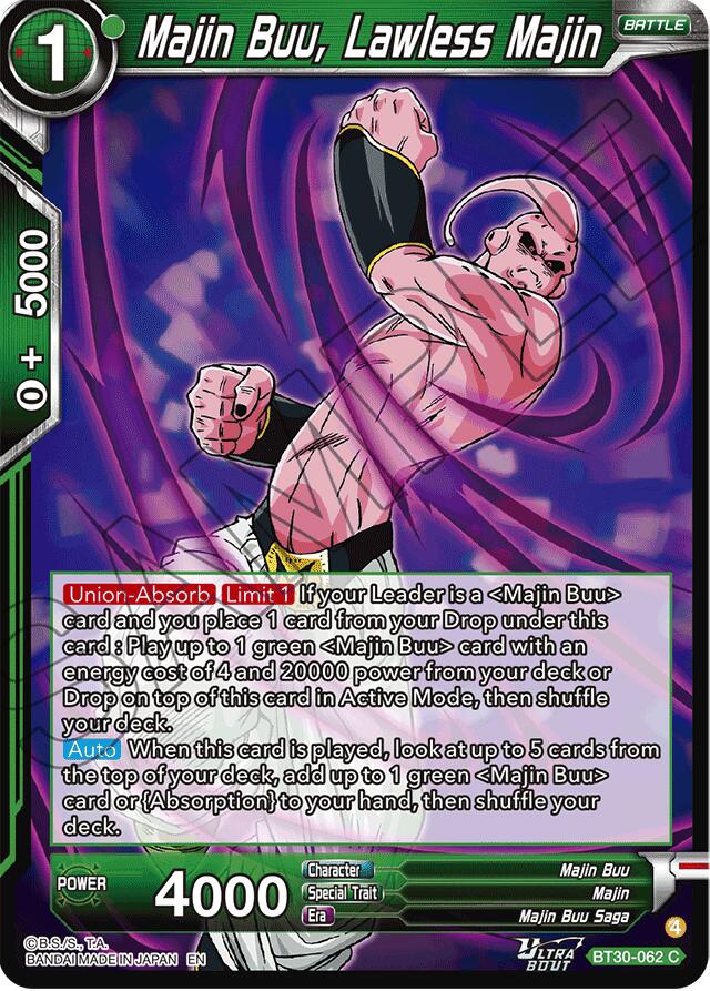Majin Buu, Lawless Majin (BT30-062) [Three Glorious Fighters]