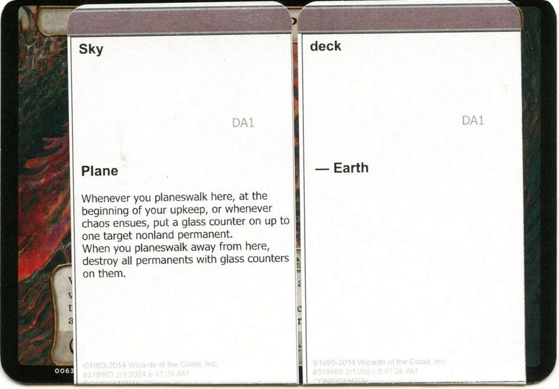 Sky Deck (Black Lotus Unknown Planechase) [Oversize Cards]