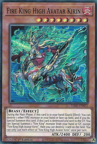 Fire King High Avatar Kirin [RA05-EN032] Super Rare