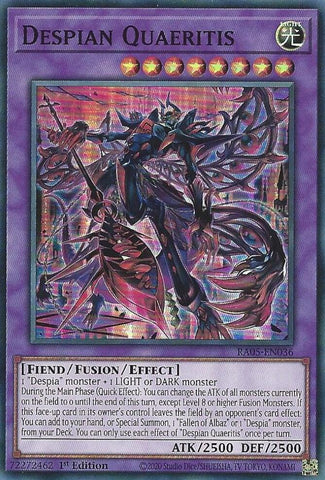 Despian Quaeritis [RA05-EN036] Super Rare