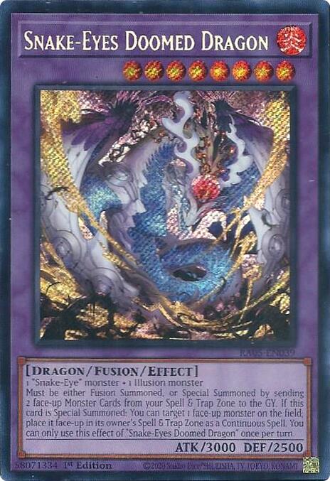 Snake-Eyes Doomed Dragon (Secret Rare) [RA05-EN039] Secret Rare