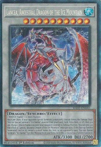 Lancea, Ancestral Dragon of the Ice Mountain (Collector's Rare) [RA05-EN045] Collector's Rare