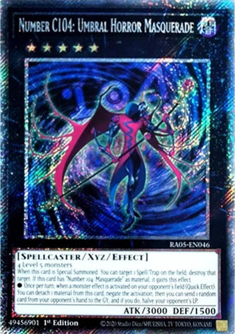 Number C104: Umbral Horror Masquerade (Platinum Secret Rare) [RA05-EN046] Platinum Secret Rare