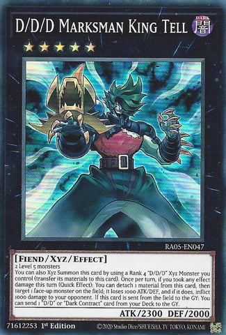 D/D/D Marksman King Tell [RA05-EN047] Super Rare