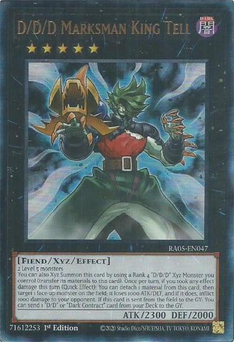 D/D/D Marksman King Tell (Ultimate Rare) [RA05-EN047] Ultimate Rare
