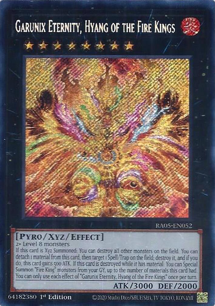 Garunix Eternity, Hyang of the Fire Kings (Secret Rare) [RA05-EN052] Secret Rare