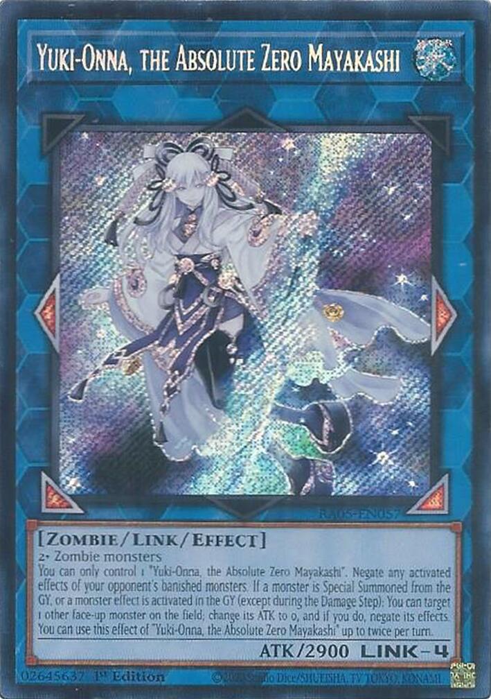 Yuki-Onna, the Absolute Zero Mayakashi (Secret Rare) [RA05-EN057] Secret Rare