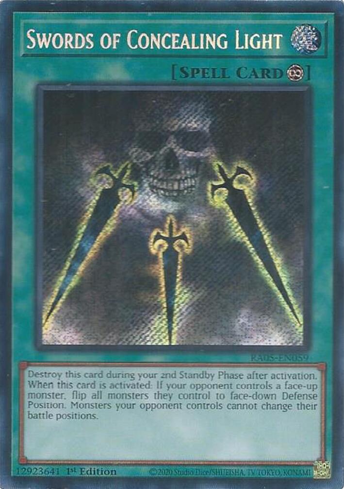 Swords of Concealing Light (Secret Rare) [RA05-EN059] Secret Rare