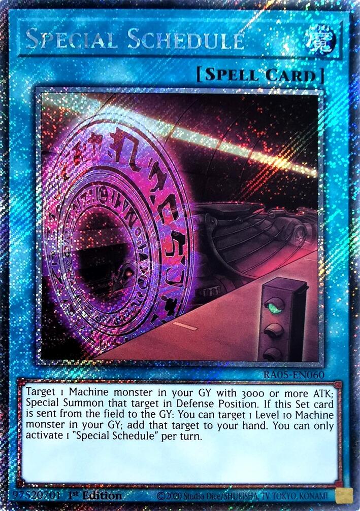 Special Schedule (Platinum Secret Rare) [RA05-EN060] Platinum Secret Rare