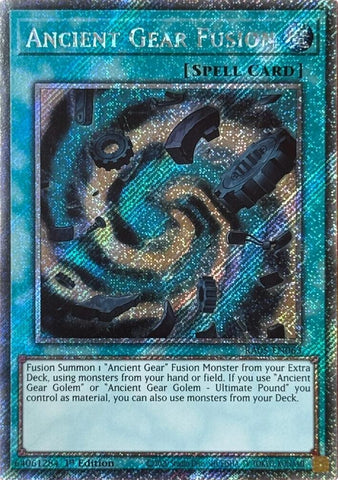 Ancient Gear Fusion (Platinum Secret Rare) [RA05-EN063] Platinum Secret Rare