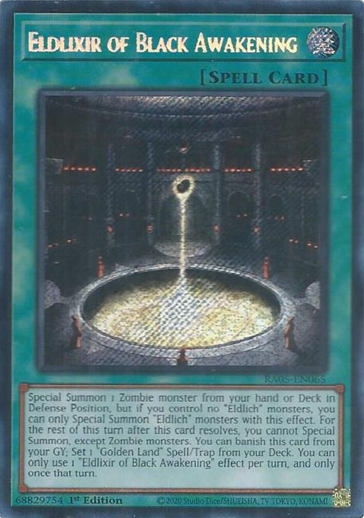 Eldlixir of Black Awakening (Secret Rare) [RA05-EN065] Secret Rare