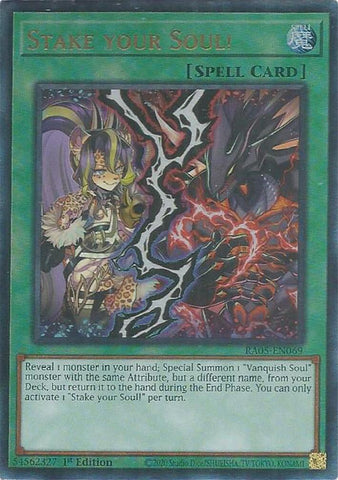 Stake your Soul! (Ultimate Rare) [RA05-EN069] Ultimate Rare