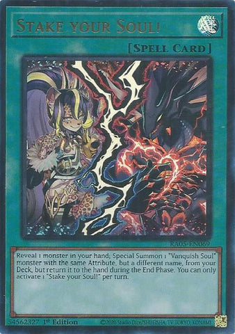 Stake your Soul! (Ultra Rare) [RA05-EN069] Ultra Rare