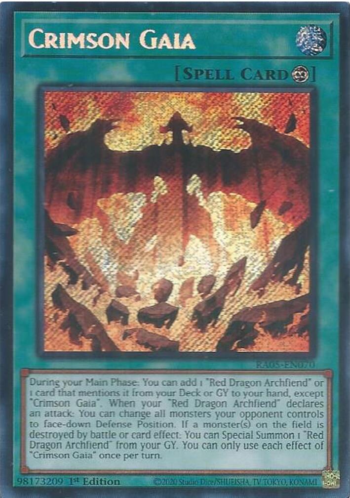 Crimson Gaia (Secret Rare) [RA05-EN070] Secret Rare