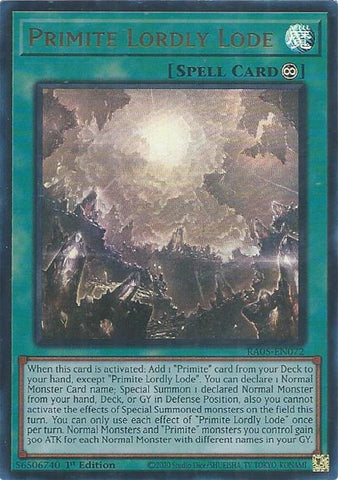 Primite Lordly Lode (Ultra Rare) [RA05-EN072] Ultra Rare