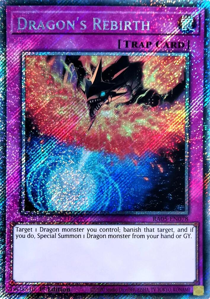 Dragon's Rebirth (Platinum Secret Rare) [RA05-EN078] Platinum Secret Rare