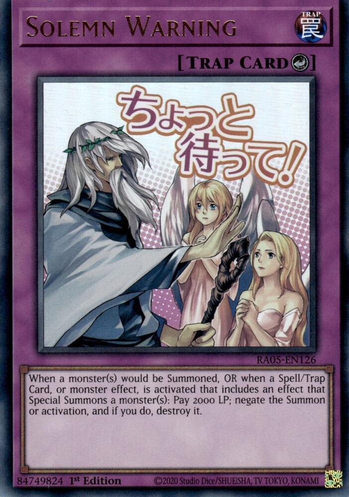 Solemn Warning [RA05-EN126] Ultra Rare