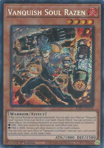 Vanquish Soul Razen (Secret Rare) [RA05-EN134] Secret Rare