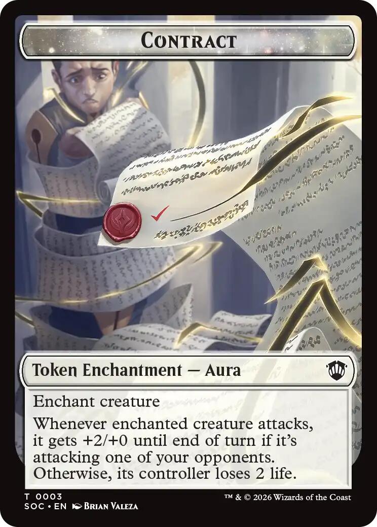 Contract // Pegasus Double-Sided Token [Secrets of Strixhaven Commander Tokens]