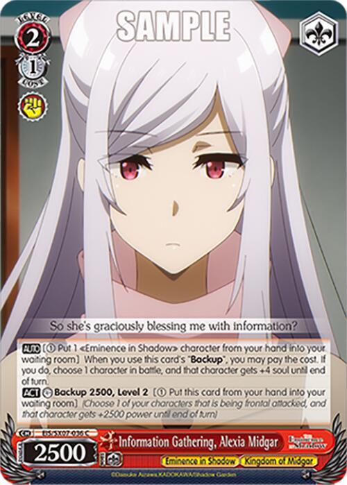 Information Gathering, Alexia Midgar (EIS/SX07-036) [The Eminence in Shadow]
