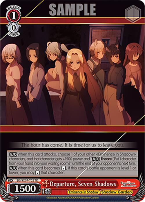 Departure, Seven Shadows (EIS/SX07-T02) [The Eminence in Shadow]