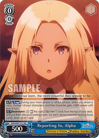 Reporting In, Alpha (EIS/SX07-T11) [The Eminence in Shadow]